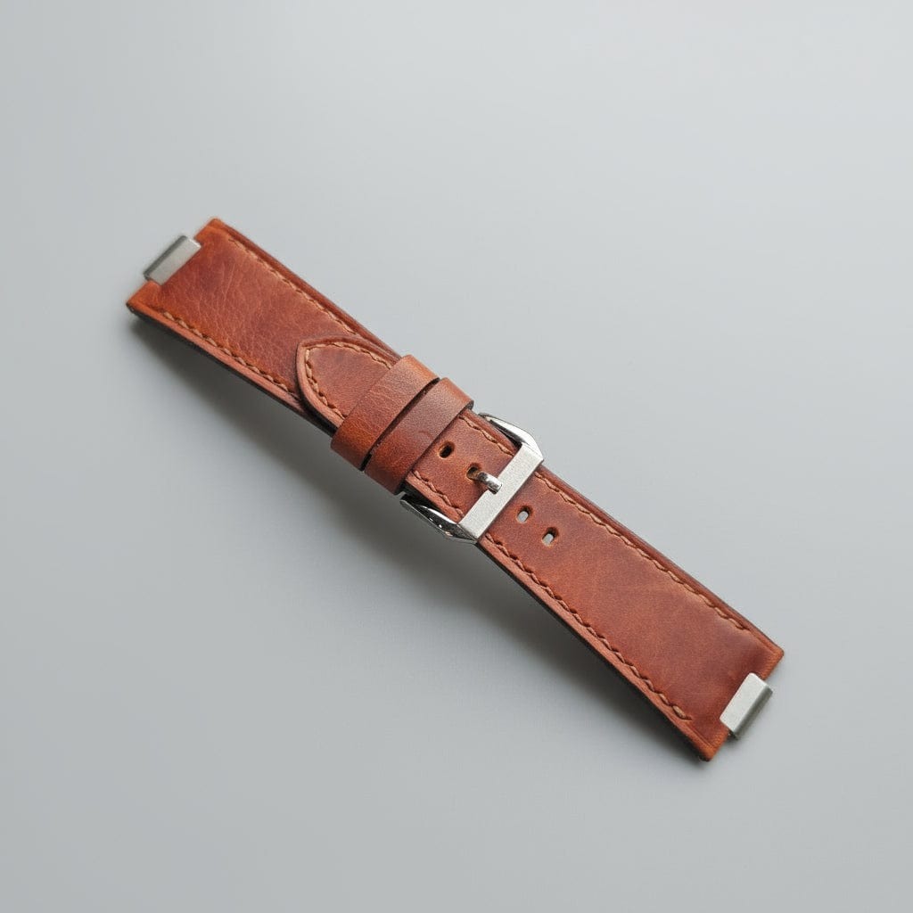 Indianleathercraft watch strap Vintage brown / 40mm - lug size 12mm Handmade Tissot PRX leather watch strap