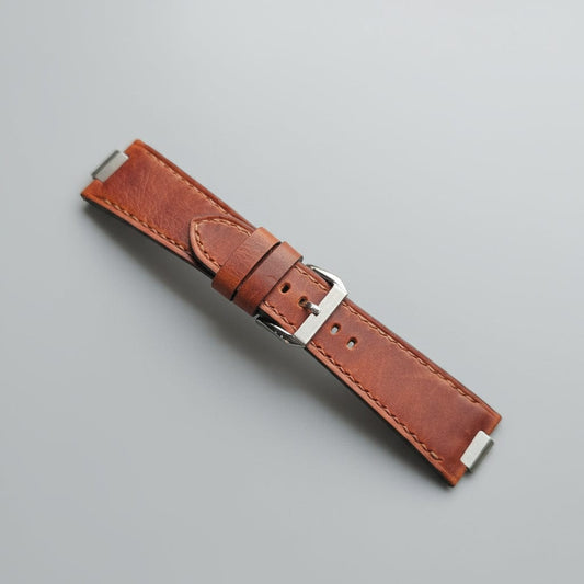 Indianleathercraft watch strap Vintage brown / 40mm - lug size 12mm Handmade Tissot PRX leather watch strap