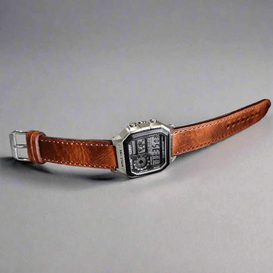 Leather Watch Best Canvas Watch Straps Handmade Casio AE1200
