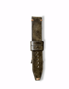 Indianleathercraft 18mm Vintage military green leather strap