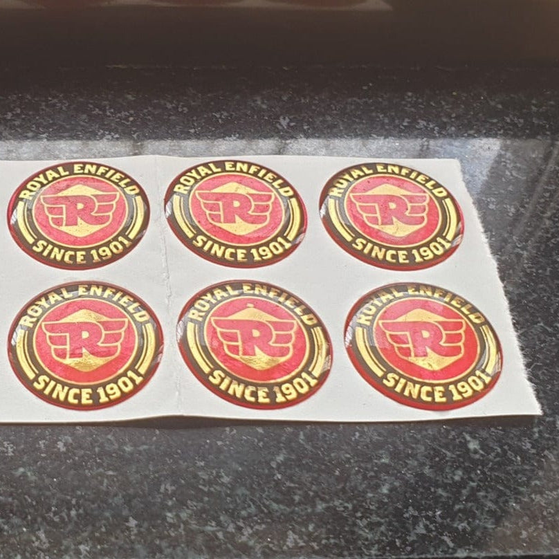 Indianleathercraft 2 pcs set Royal enfield logo stickers
