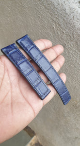 Indianleathercraft 20/18 - Blue Handmade leather strap for tag heuer
