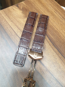 Indianleathercraft 20/18 - Brown Handmade leather strap for tag heuer