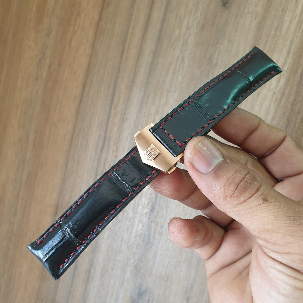 Indianleathercraft 20/18mm Handmade leather strap for tag heuer carrera