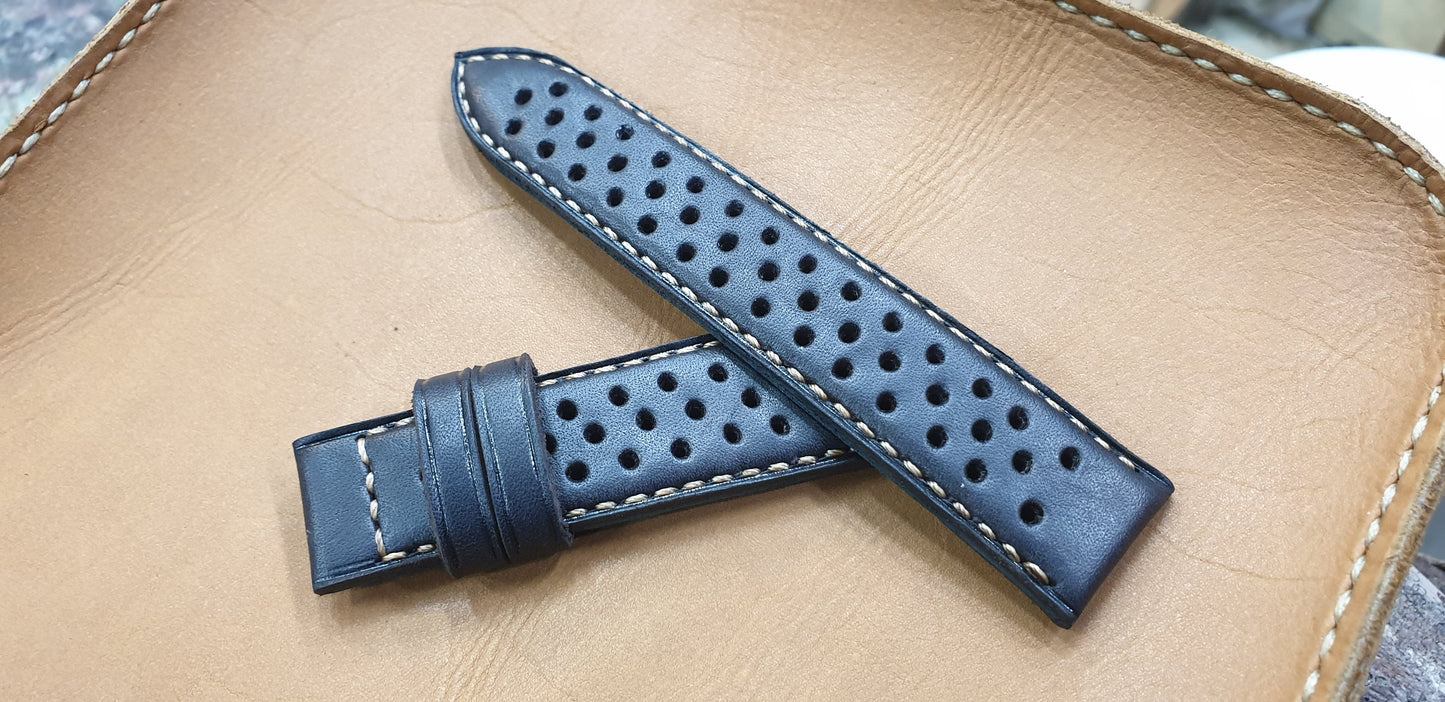 Leather strap perforated - Indianleathercraft