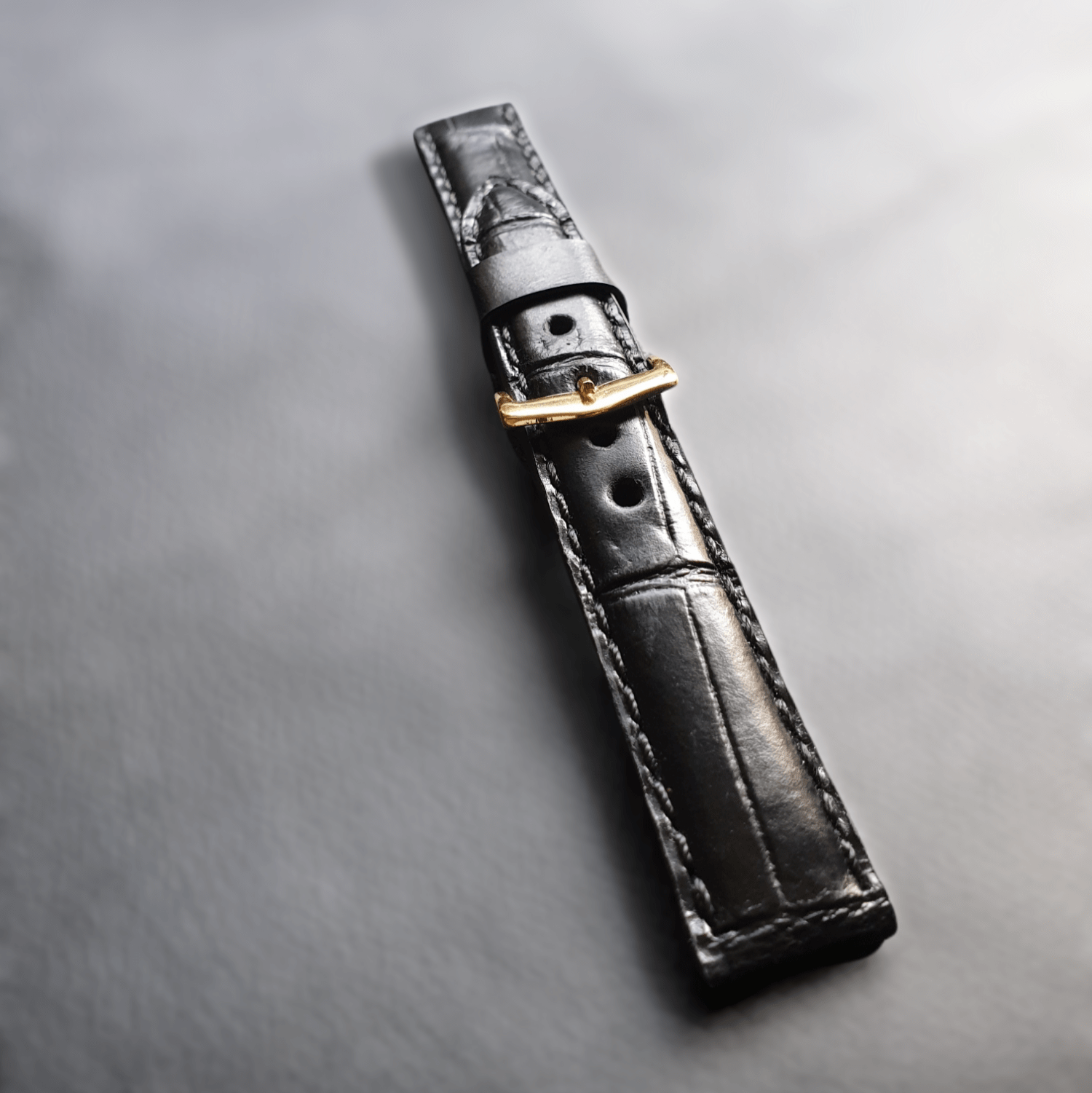Indianleathercraft 20mm black leather strap