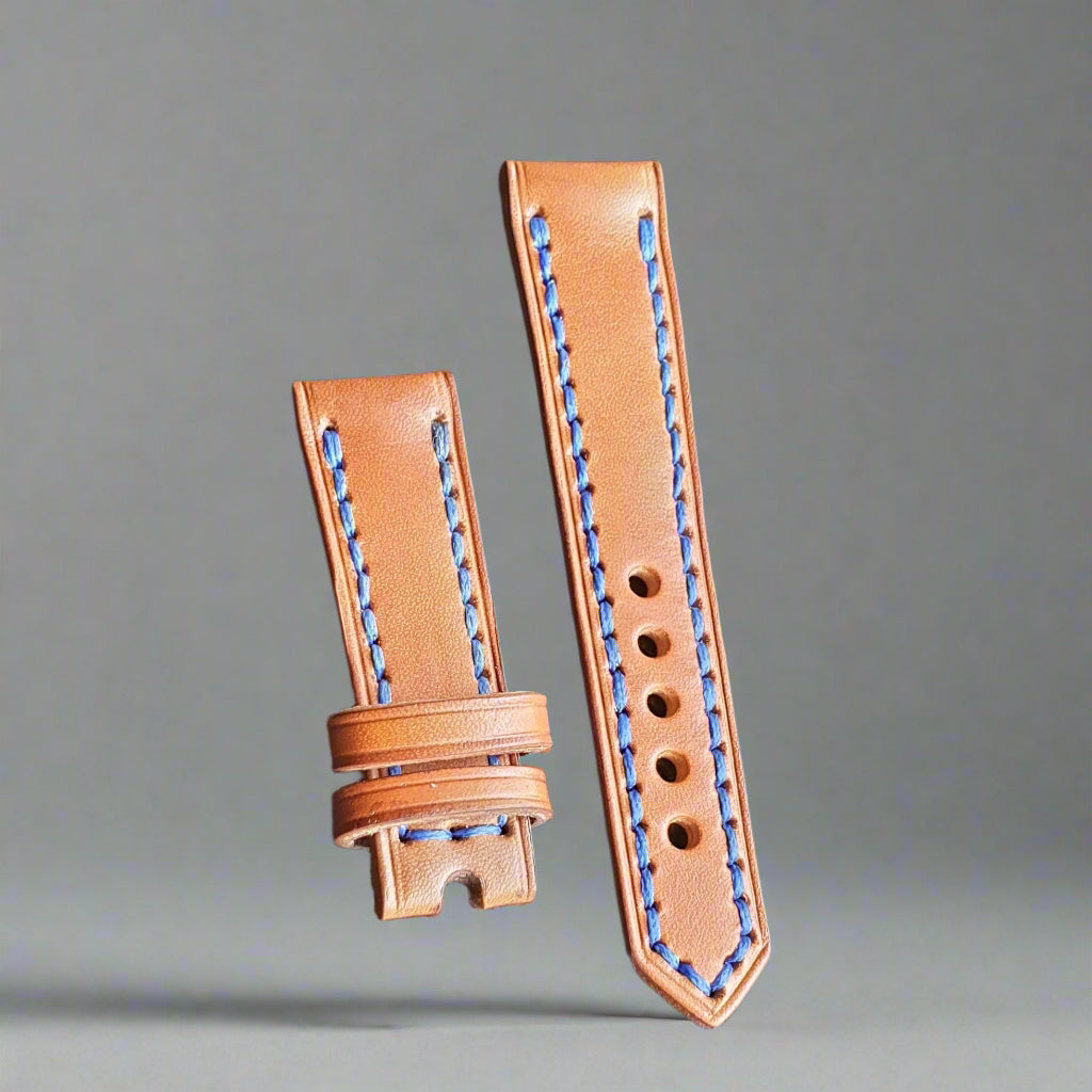 Handmade full grain leather luminor panerai strap