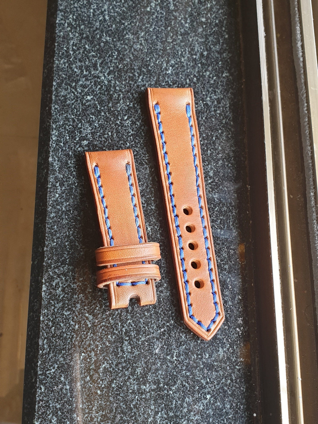Handmade full grain leather luminor panerai strap