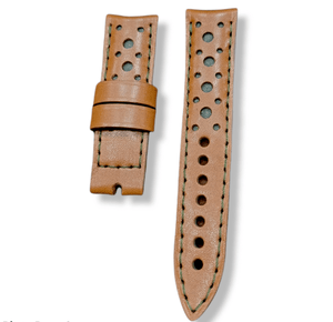 Indianleathercraft 20mm Handmade tan rally leather strap