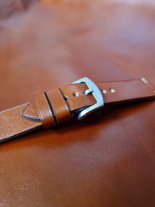 Indianleathercraft 24mm Handmade english tan leather strap