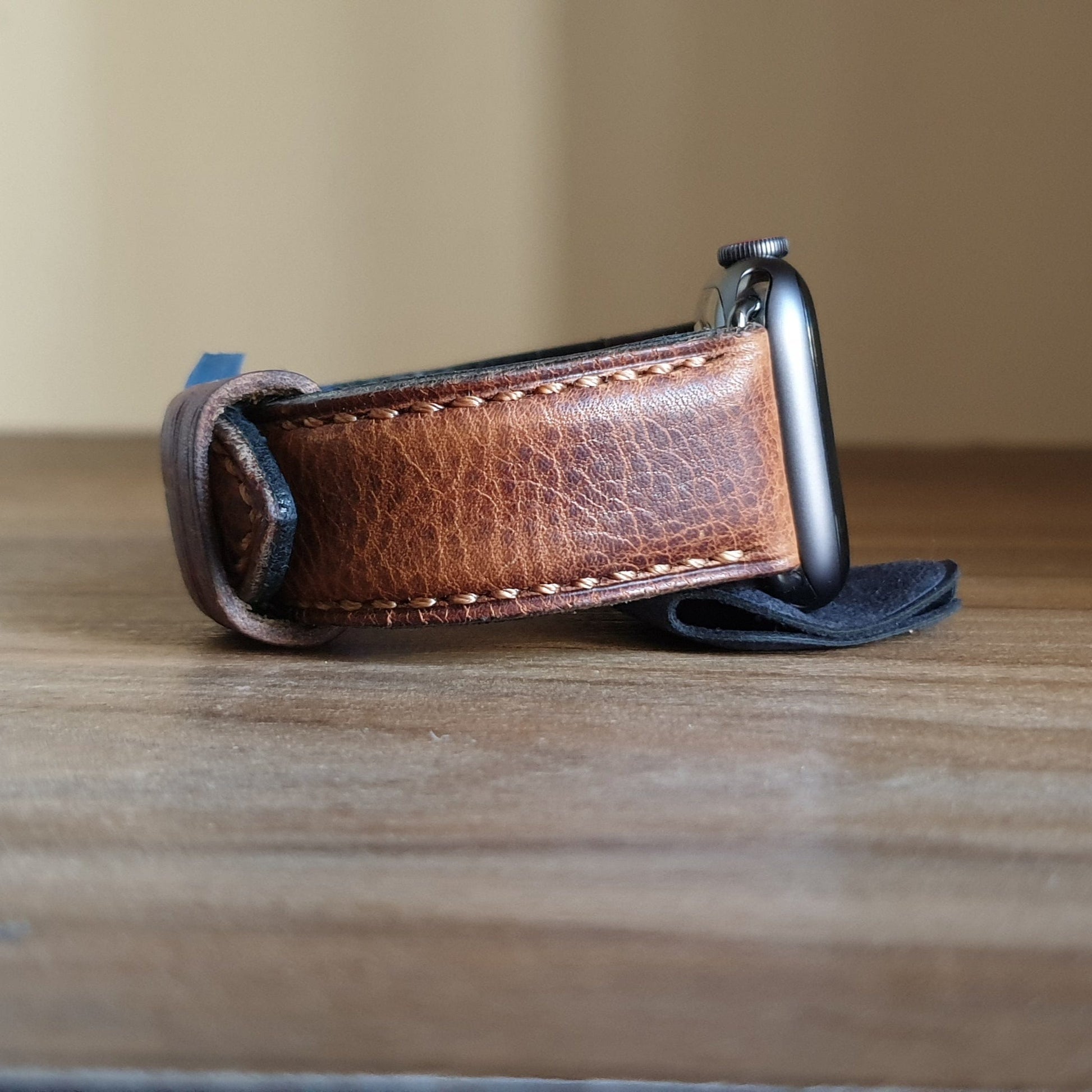 Crazy horse leather Apple watch strap - Indianleathercraft