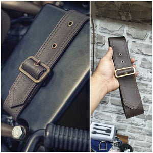 Indianleathercraft battery box leather belt Royal enfield bullet battery box leather strap