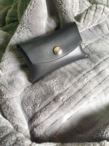 Indianleathercraft Black Handmade leather card holder