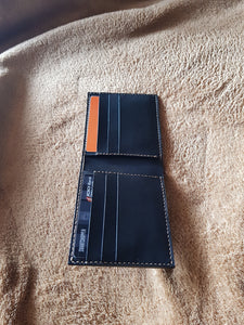 Black leather wallet - Indianleathercraft