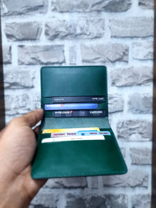 Indianleathercraft card Handmade green leather wallet