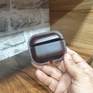 Indianleathercraft Coffee brown Apple Airpods pro leather case