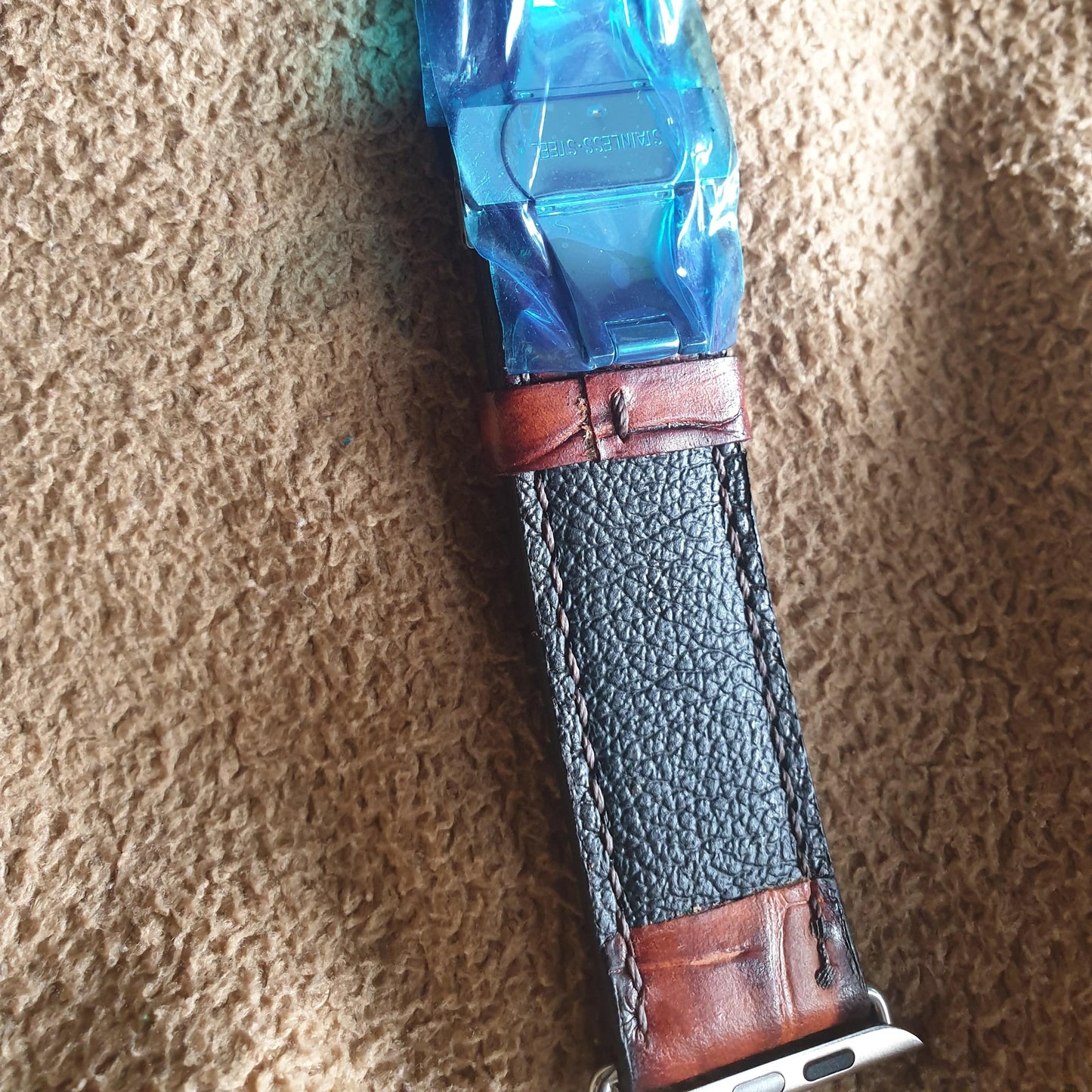 Indianleathercraft Full grain leather apple watch strap