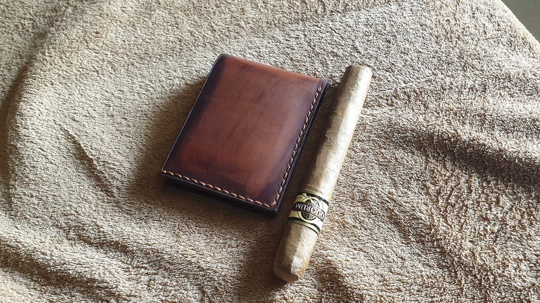 Handdyed antique finished leather wallet - Indianleathercraft