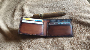 Handdyed antique finished leather wallet - Indianleathercraft