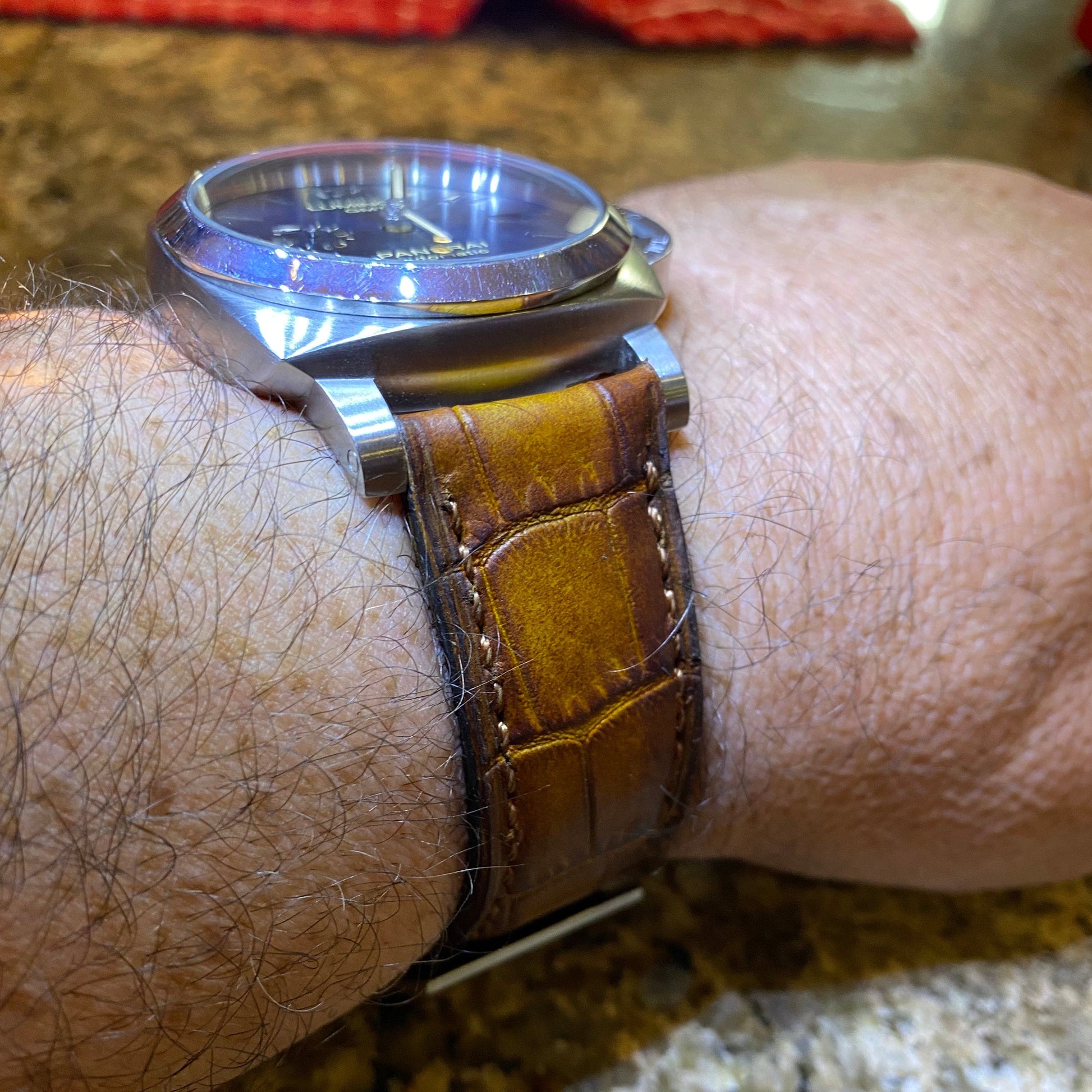 Indianleathercraft Handmade antique brown leather strap
