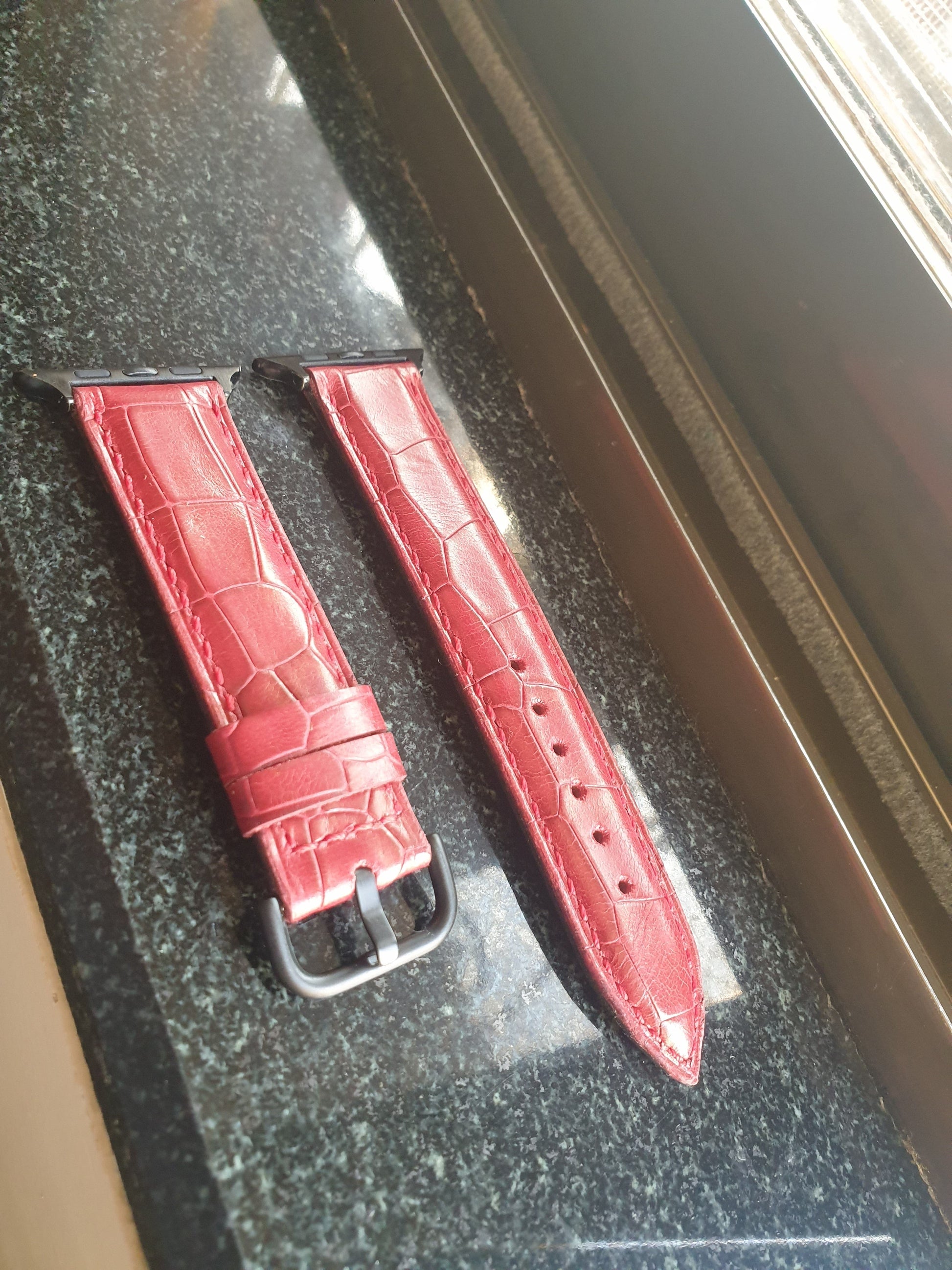Indianleathercraft Handmade apple watch leather strap