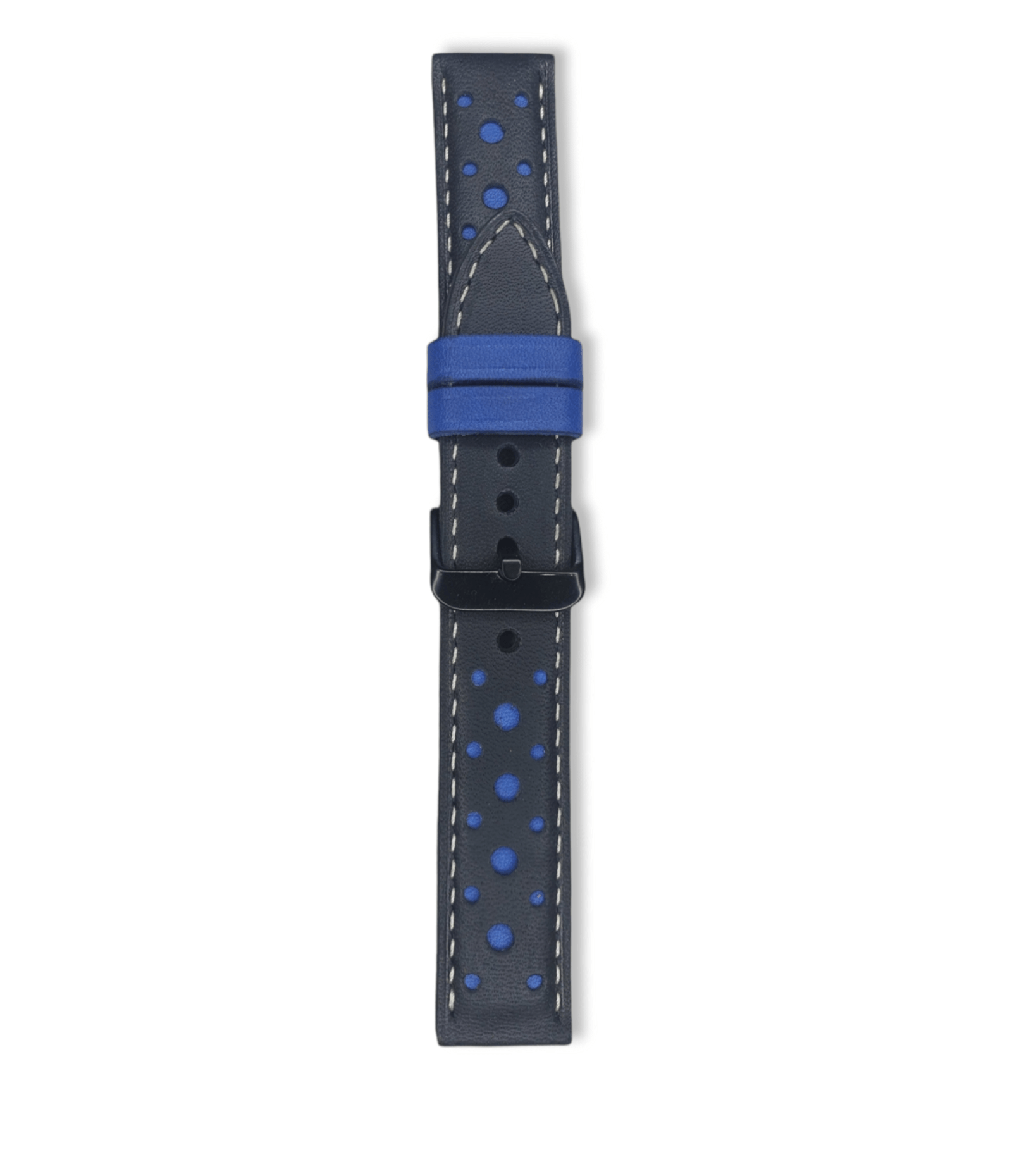 Indianleathercraft Handmade black leather racing strap