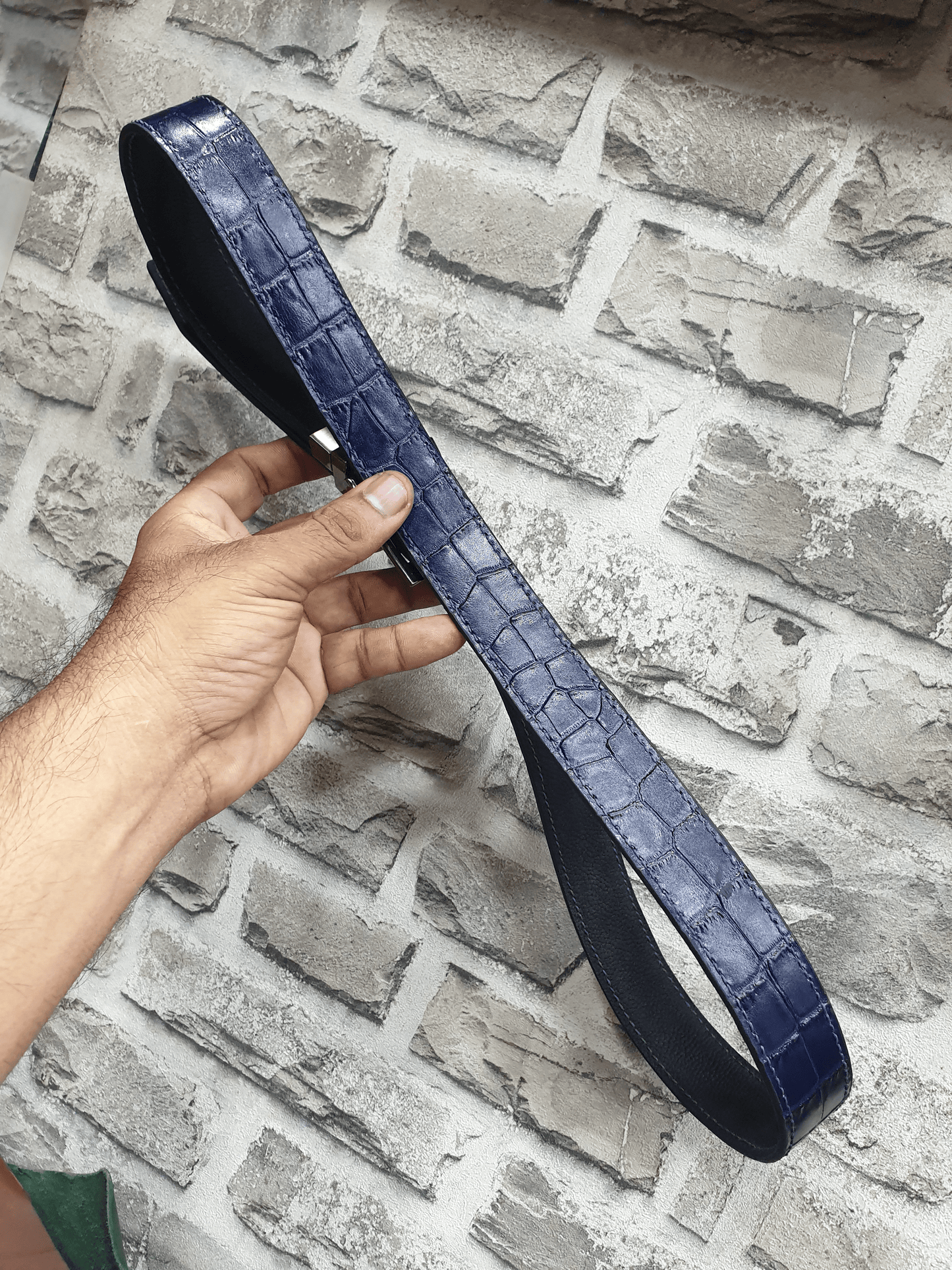 Indianleathercraft Handmade Blue leather belt