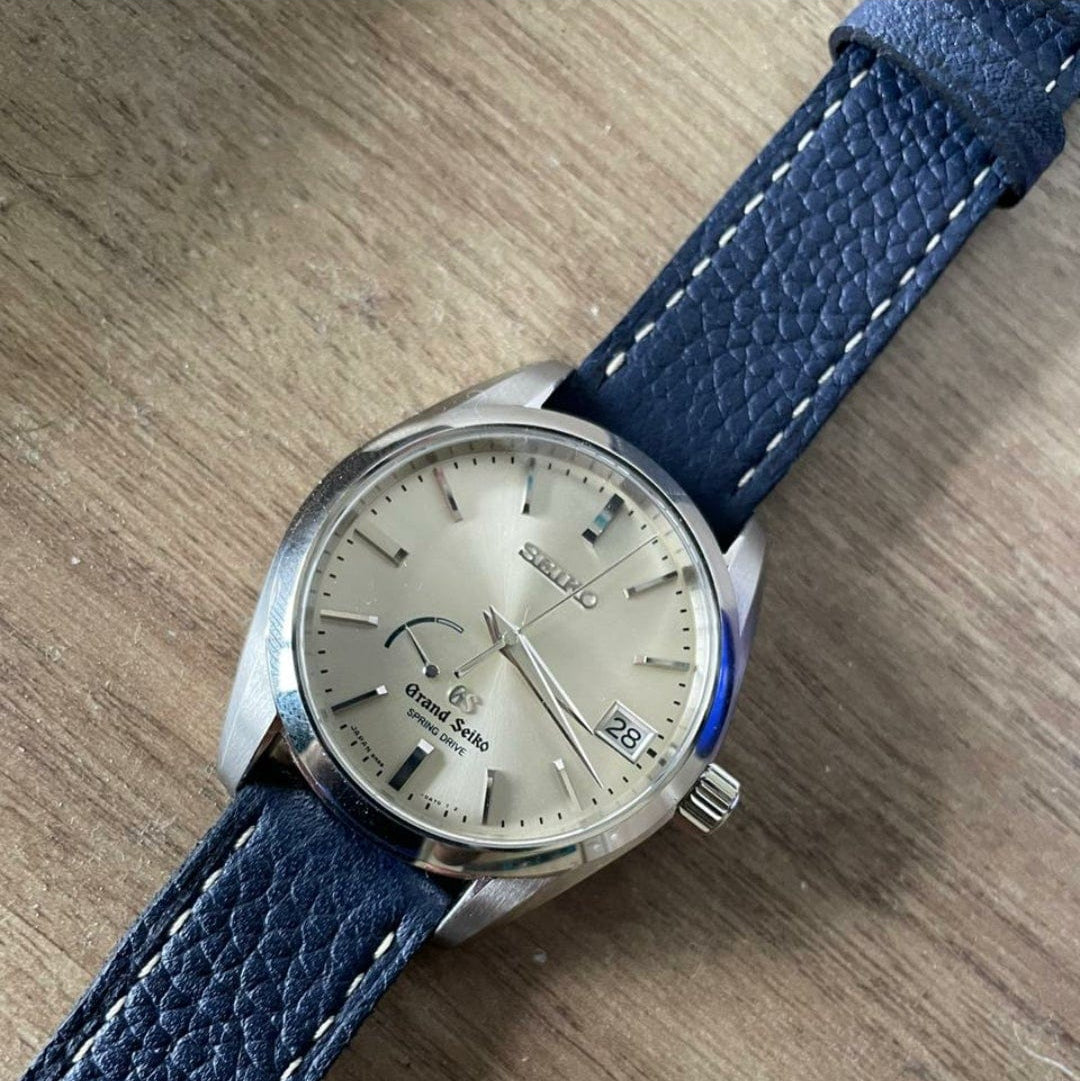 Indianleathercraft Handmade blue leather strap