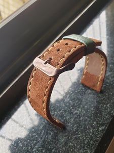 Indianleathercraft Handmade brown Italian leather strap