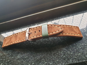 Indianleathercraft Handmade brown Italian leather strap