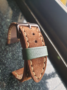 Indianleathercraft Handmade brown Italian leather strap