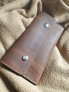 Indianleathercraft Handmade brown leather phone case