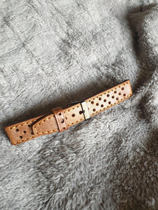 Handmade brown leather rally strap