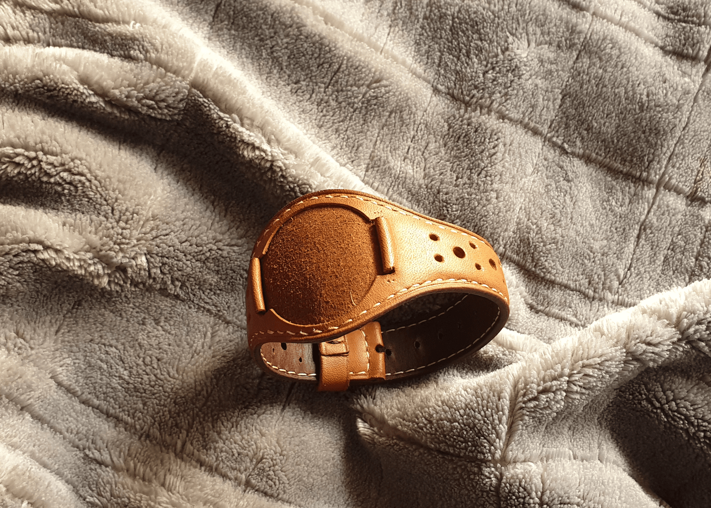 Indianleathercraft Handmade bund rally leather strap