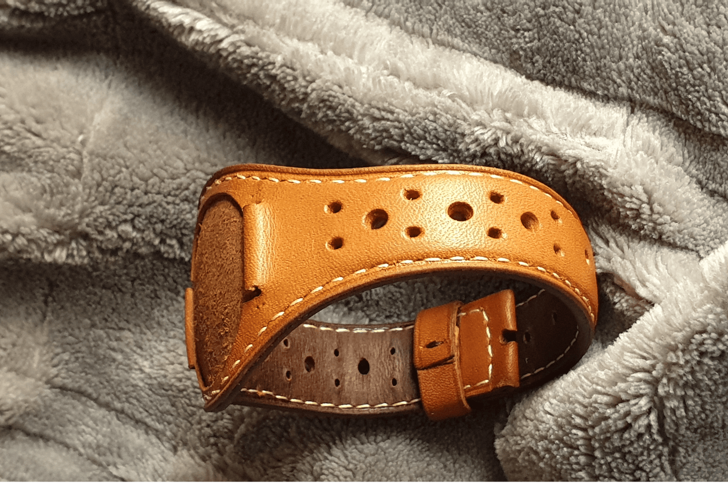Indianleathercraft Handmade bund rally leather strap