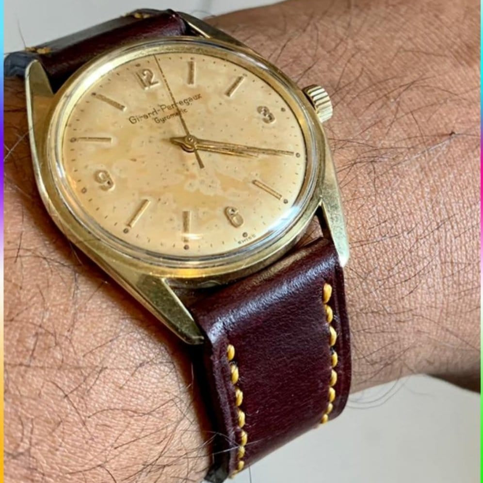 Indianleathercraft Handmade burgundy leather strap