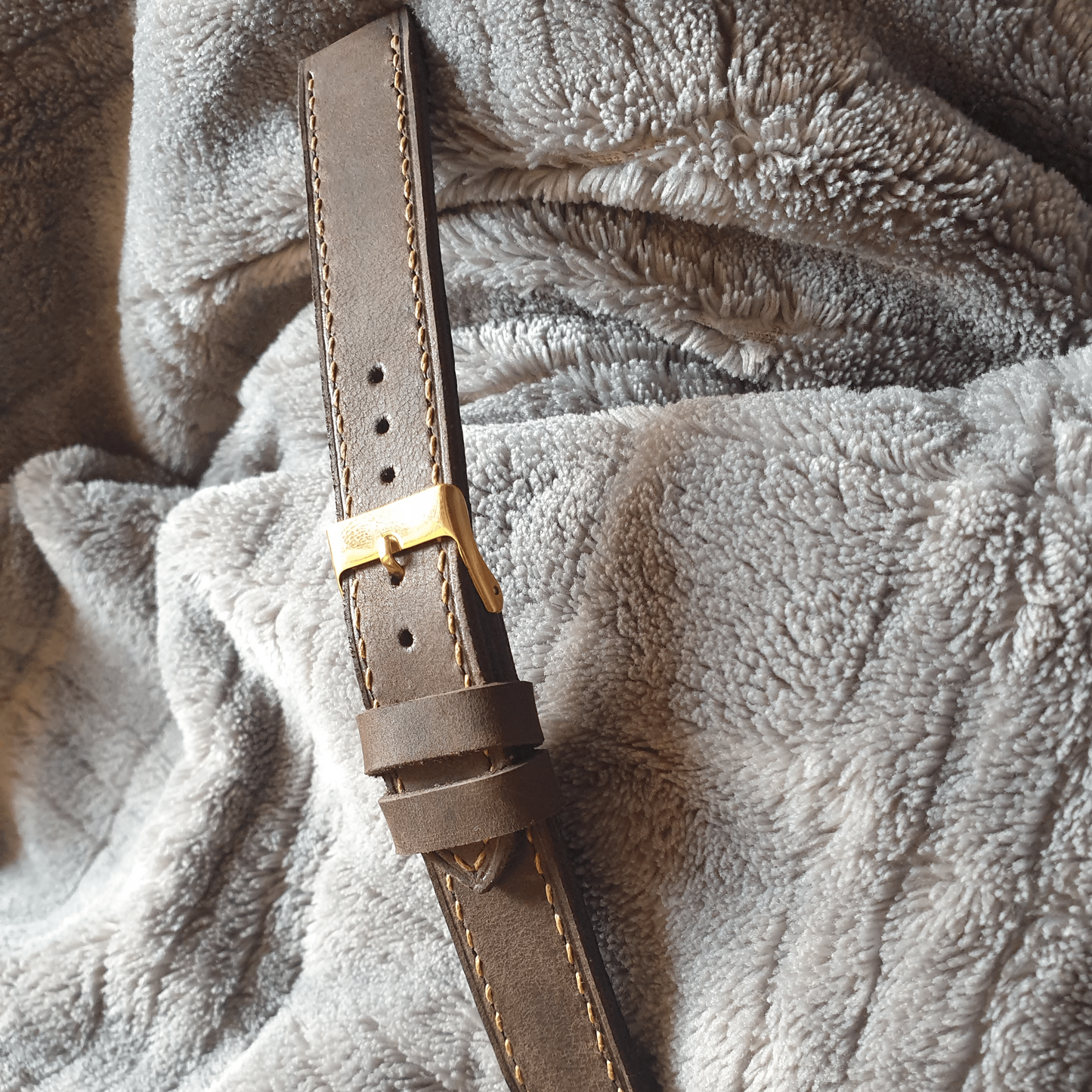 Indianleathercraft handmade coffee brown leather strap