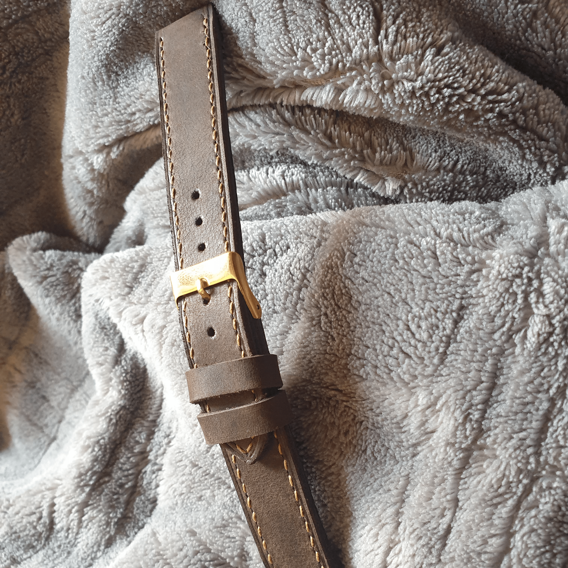 Indianleathercraft handmade coffee brown leather strap