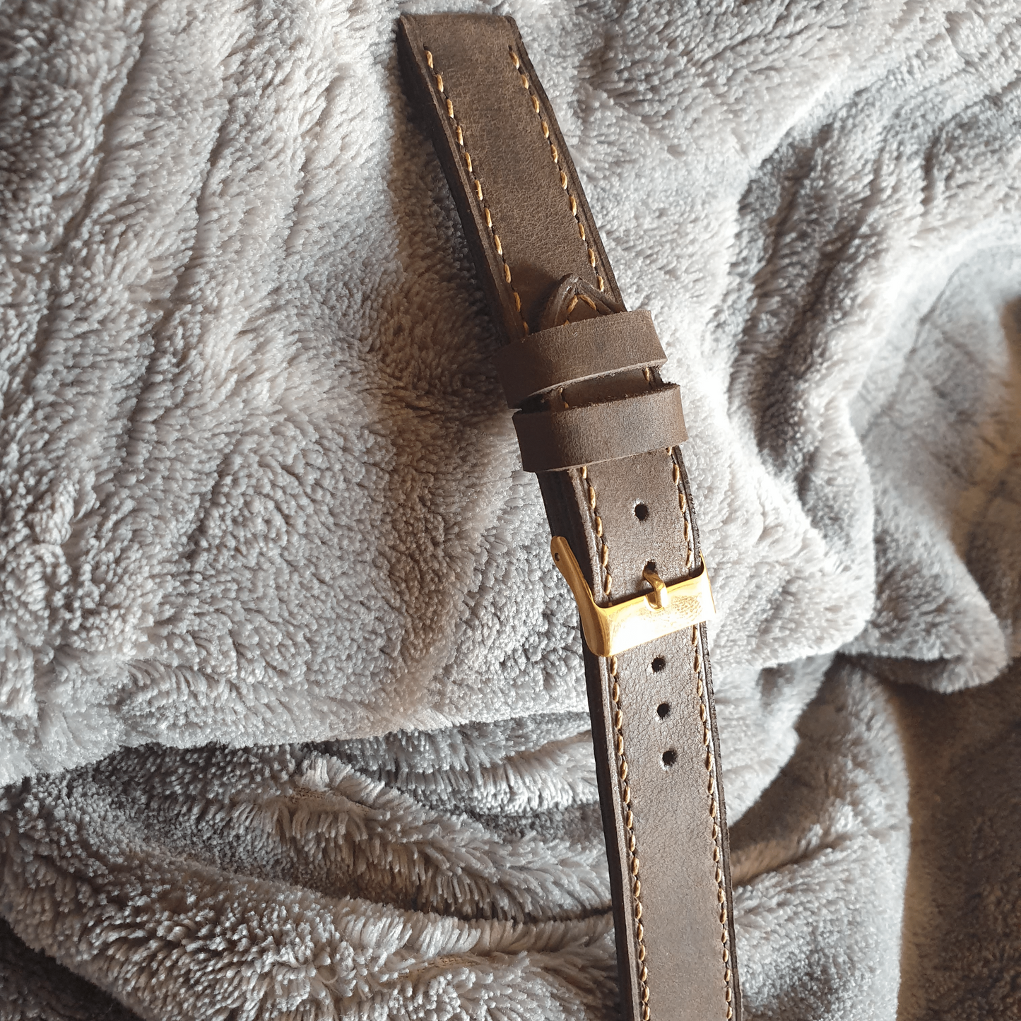 Indianleathercraft handmade coffee brown leather strap
