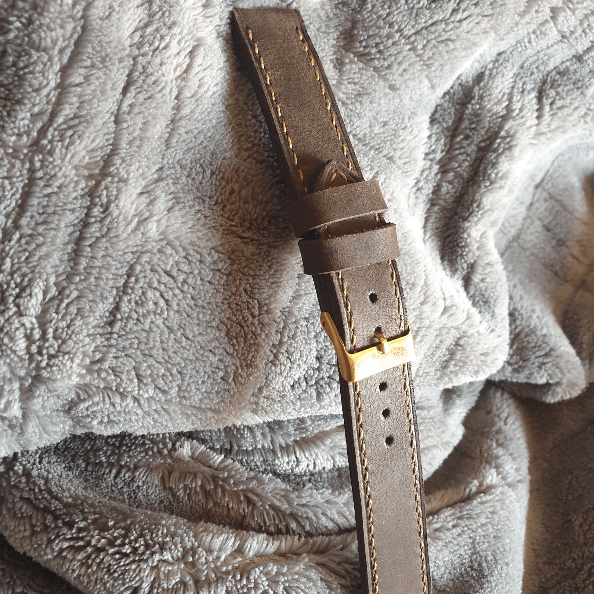 Indianleathercraft handmade coffee brown leather strap