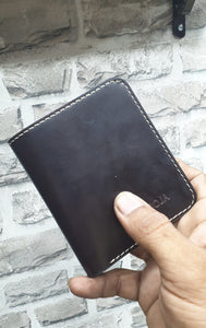 Indianleathercraft Handmade dark brown leather wallet