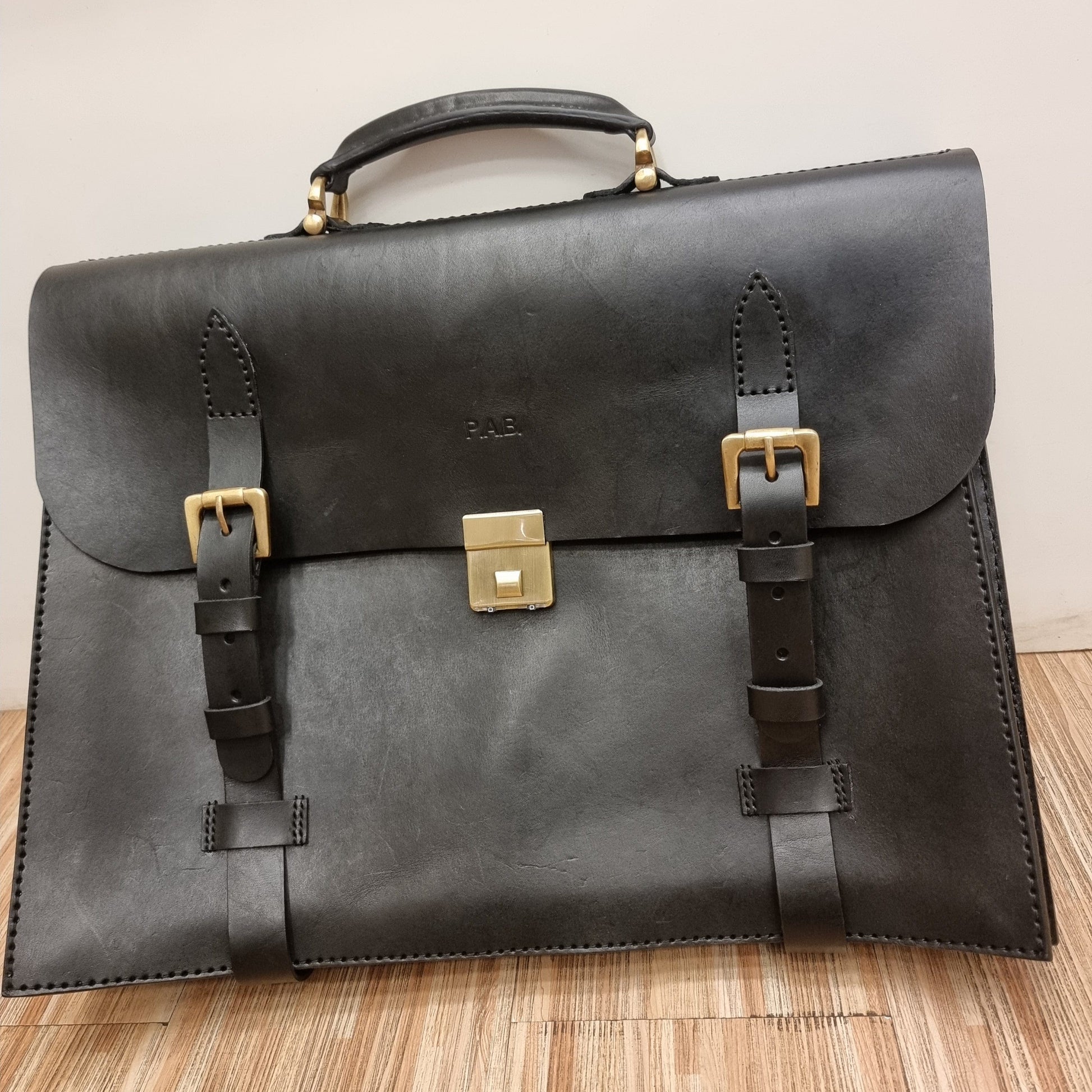 Indianleathercraft Handmade english leather briefcase