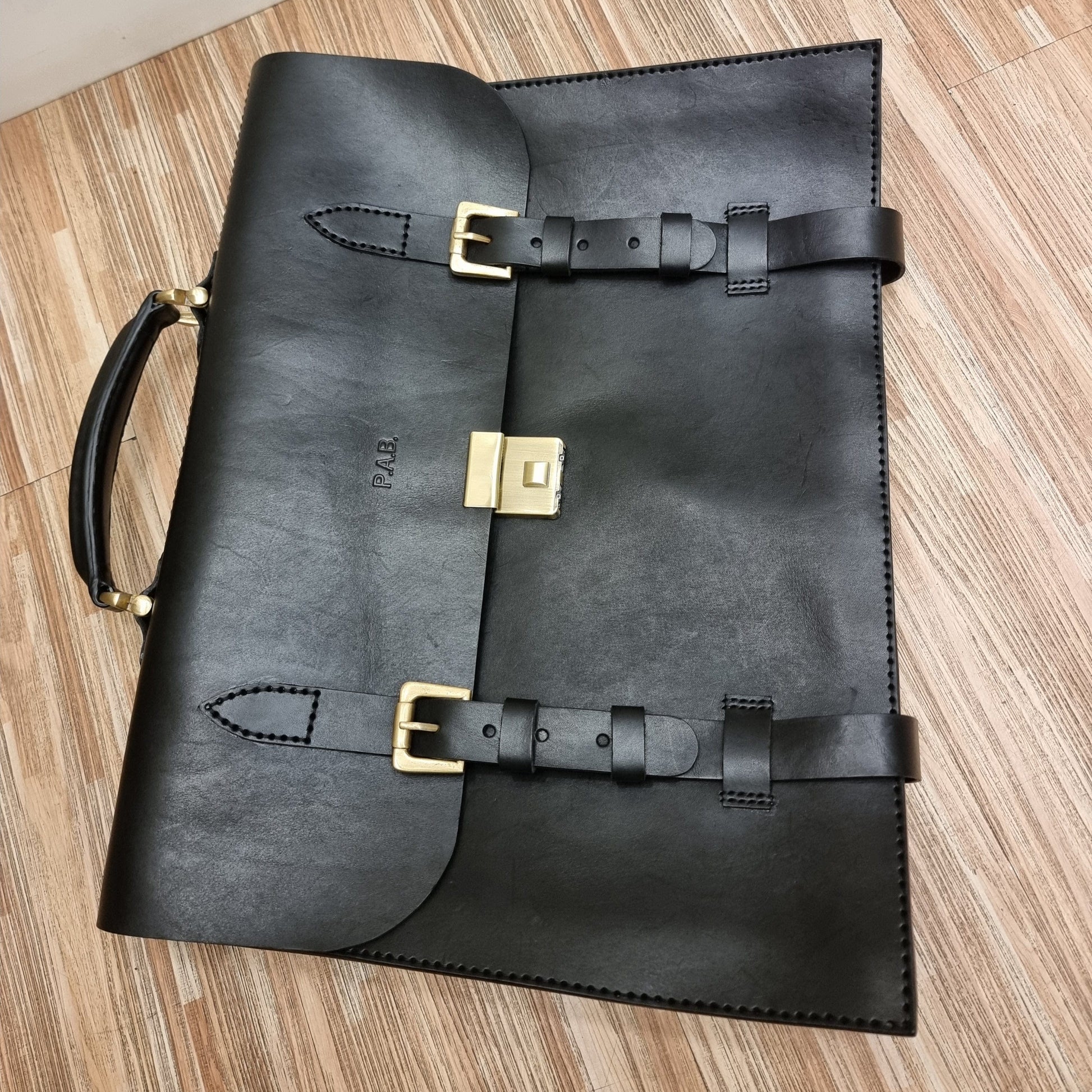 Indianleathercraft Handmade english leather briefcase