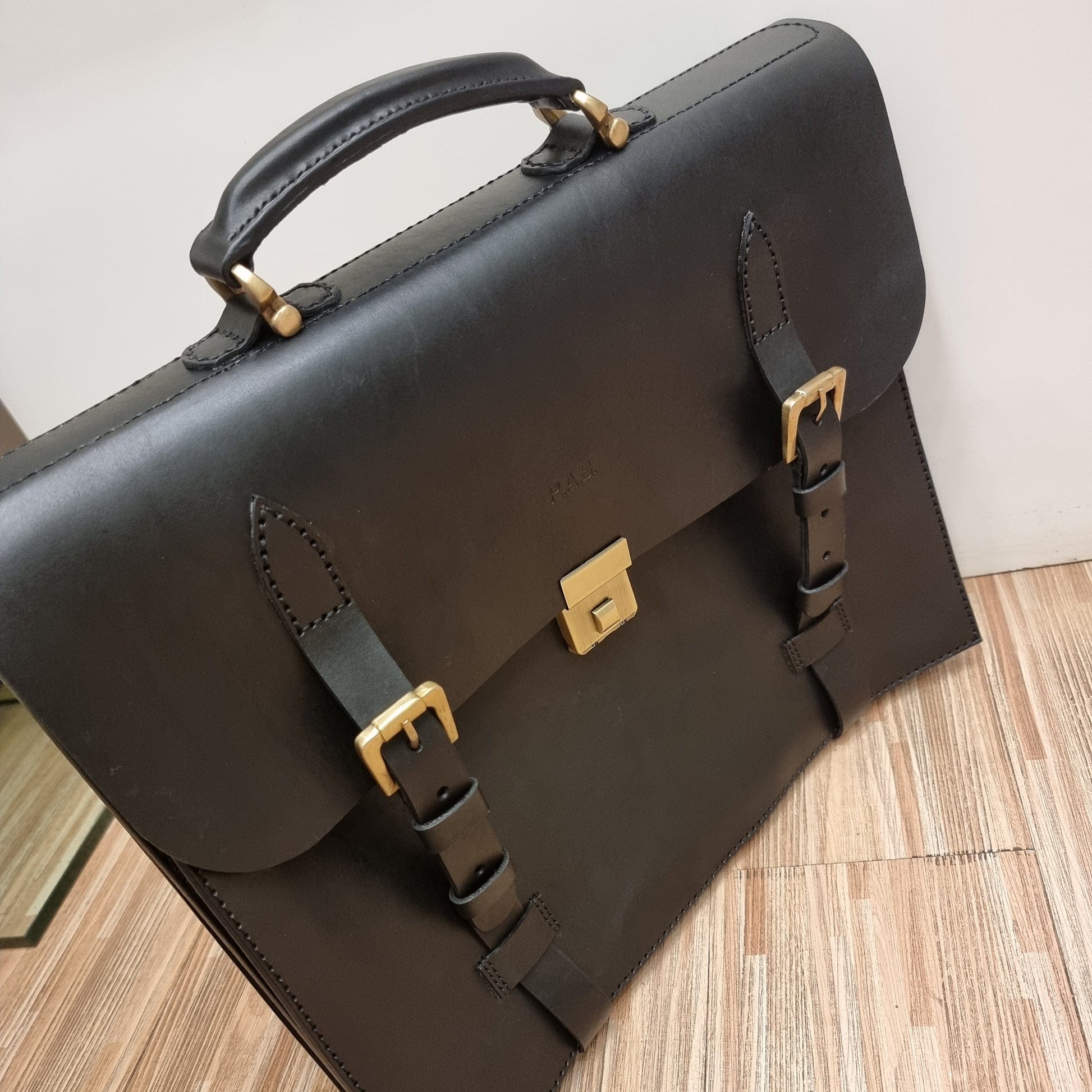 Indianleathercraft Handmade english leather briefcase