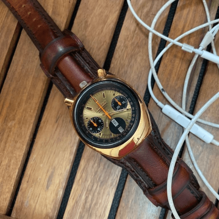 Handmade full grain leather bund strap
