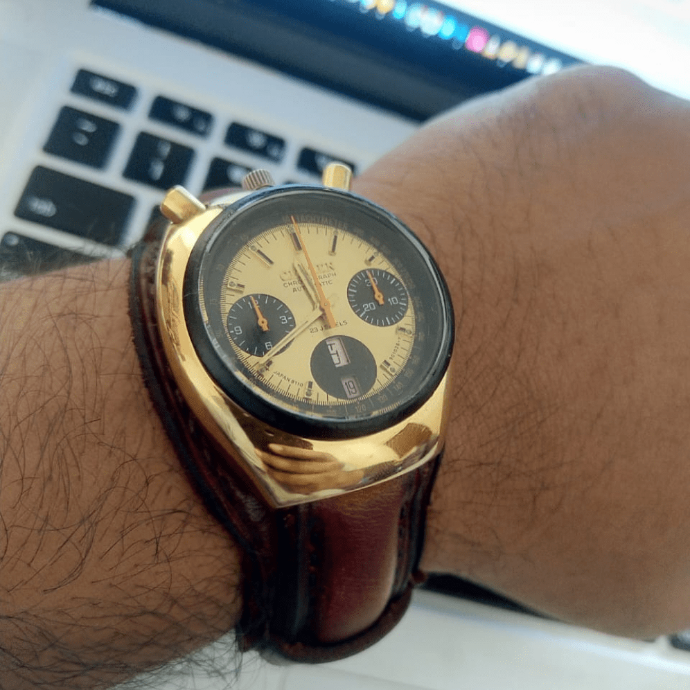 Handmade full grain leather bund strap