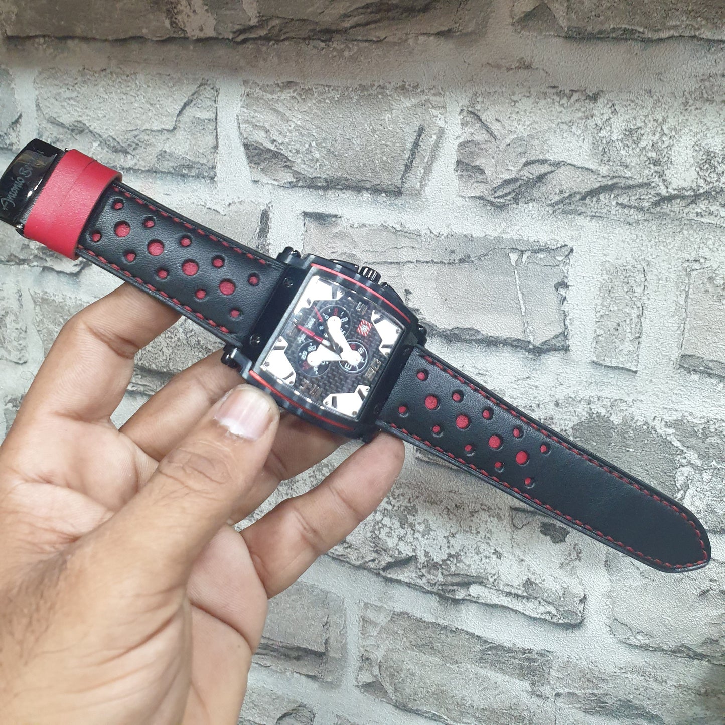 Indianleathercraft Handmade fullgrain leather rally strap