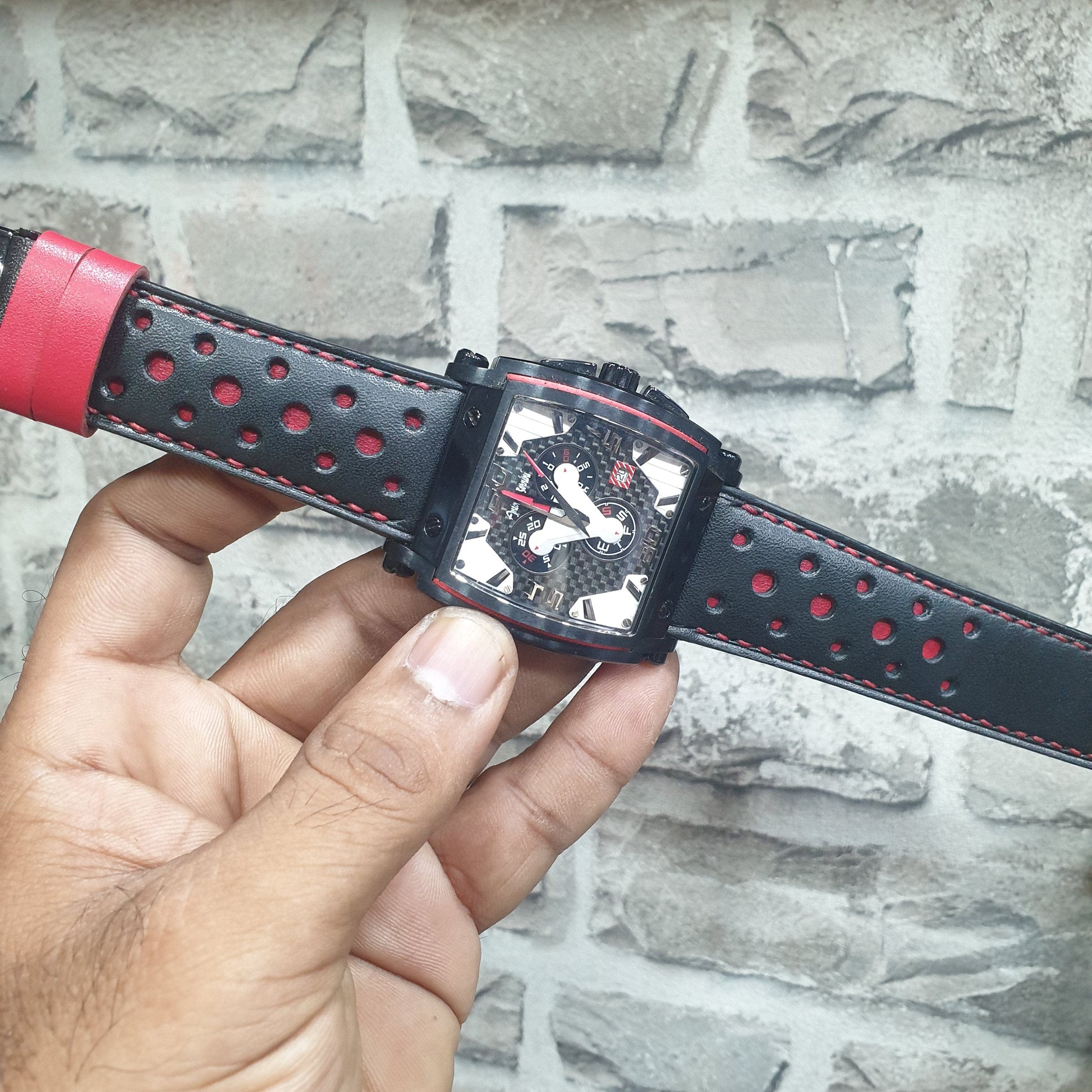 Indianleathercraft Handmade fullgrain leather rally strap