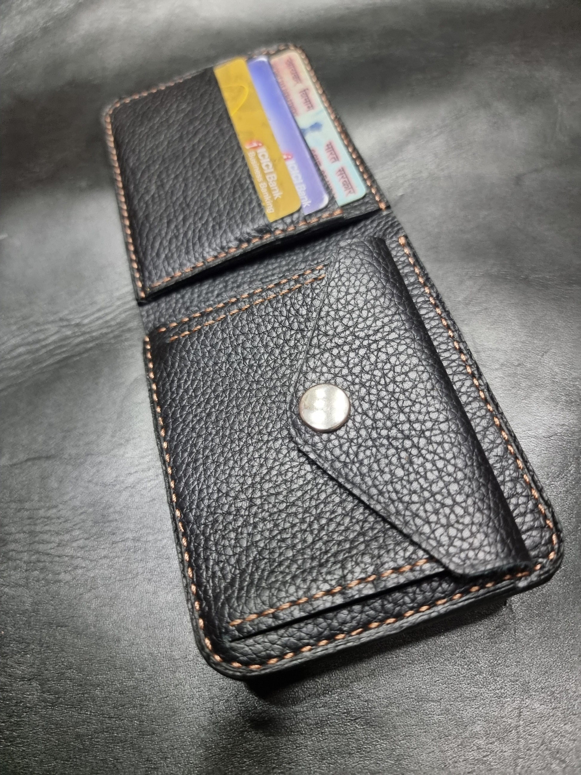 Indianleathercraft Handmade green leather wallet