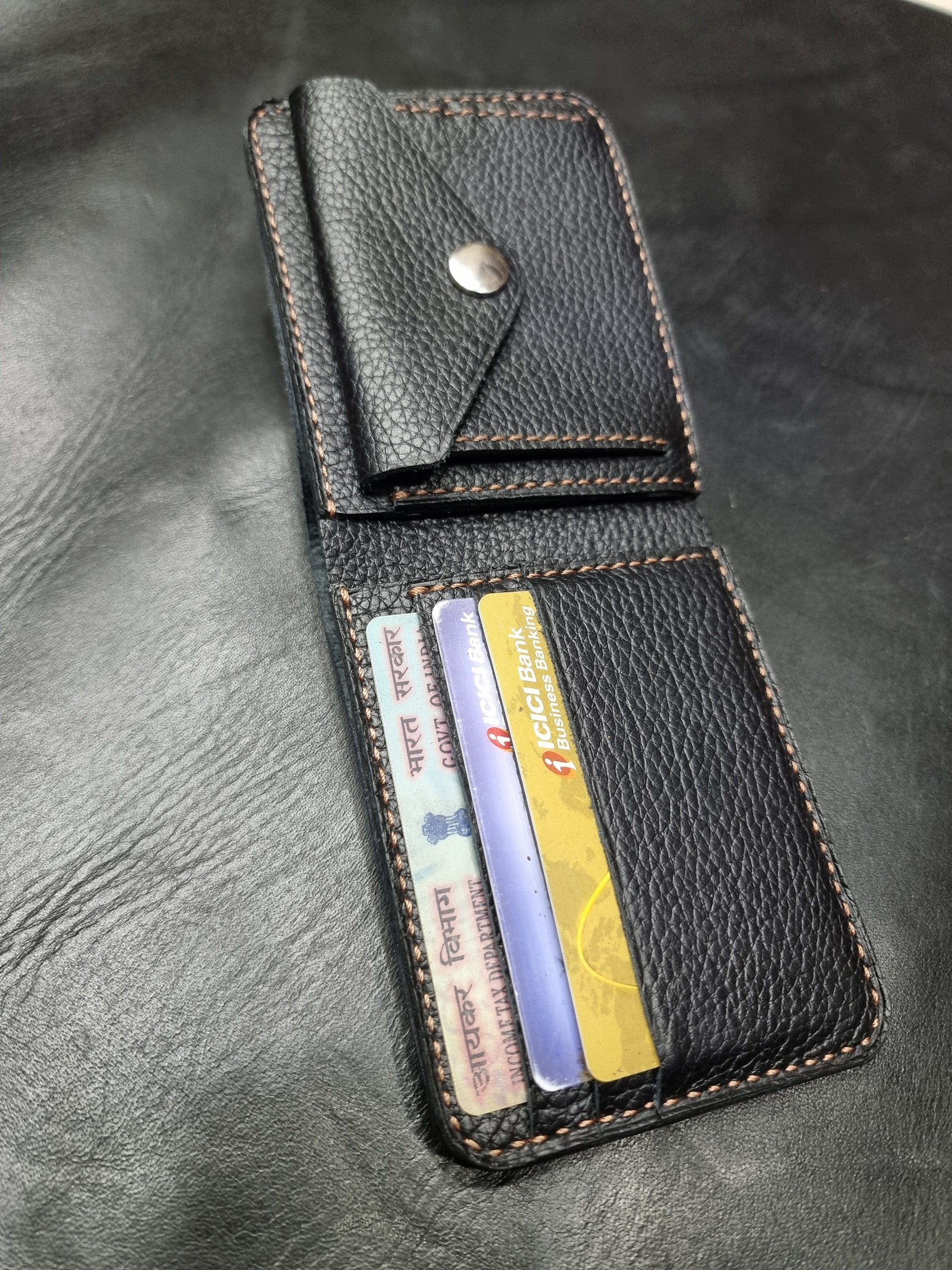 Indianleathercraft Handmade green leather wallet